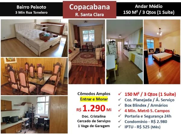 Apto Copacabana Santa Clara 150M² 2