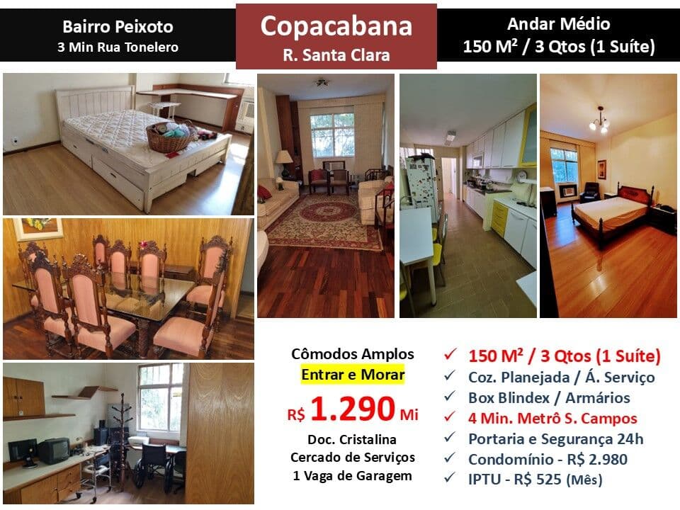 Apto Copacabana Santa Clara 150M² 2