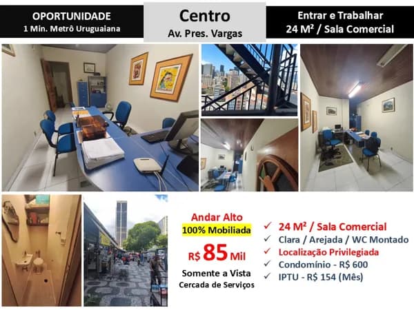 Sala Centro Presidente Vargas 24M²