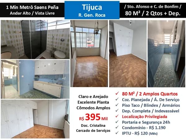 Apto Tijuca General Roca 80M²