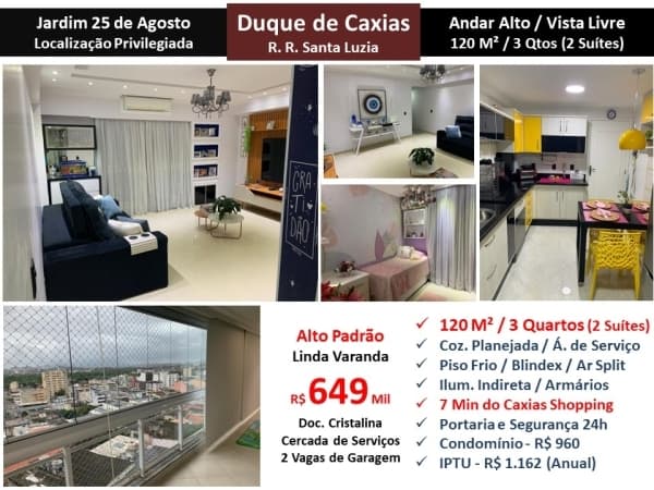 Apto Caxias Santa Luzia 120M²