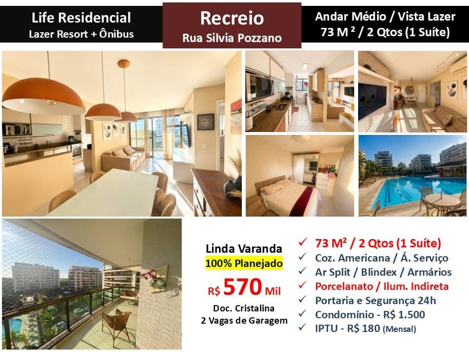 Apto Recreio Zico Life 73M²