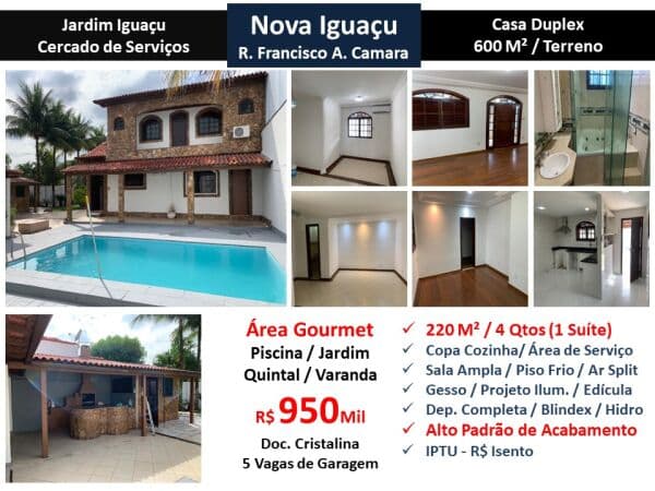 Casa Nova Iguaçu Francisco A. Camara 220M²