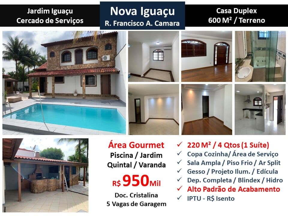 Casa Nova Iguaçu Francisco A. Camara 220M²