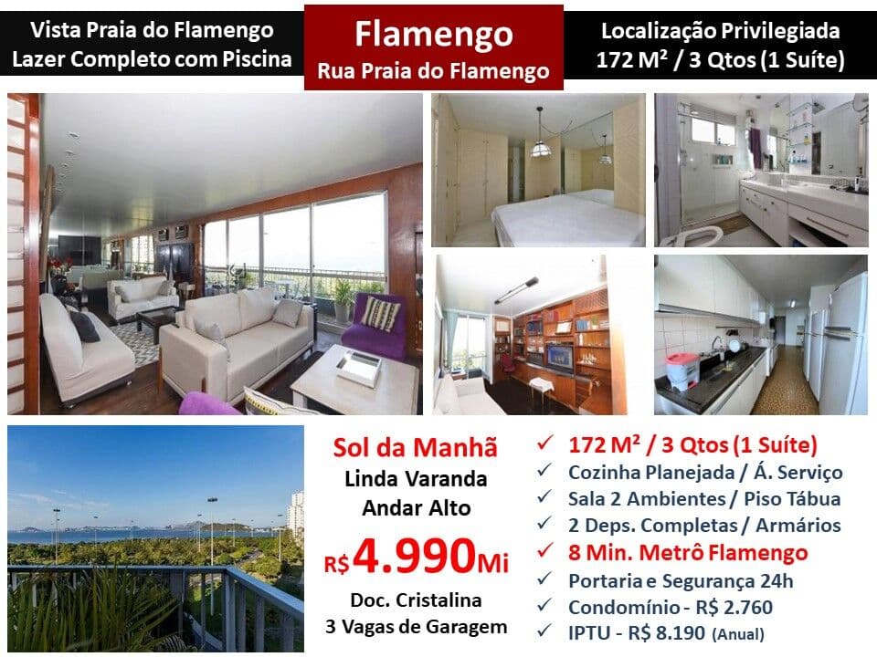 Apto Flamengo Praia 172M²