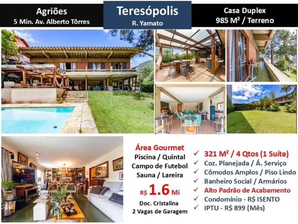 Casa Teresópolis Agriões Yamato 321M²