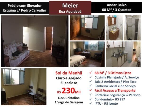 Apto Meier Aquidabã 68M²