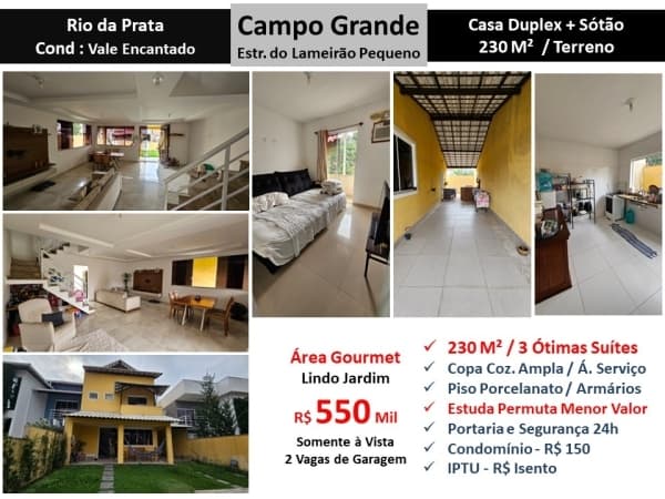 Casa Campo Grande Vale Encantado 230M²