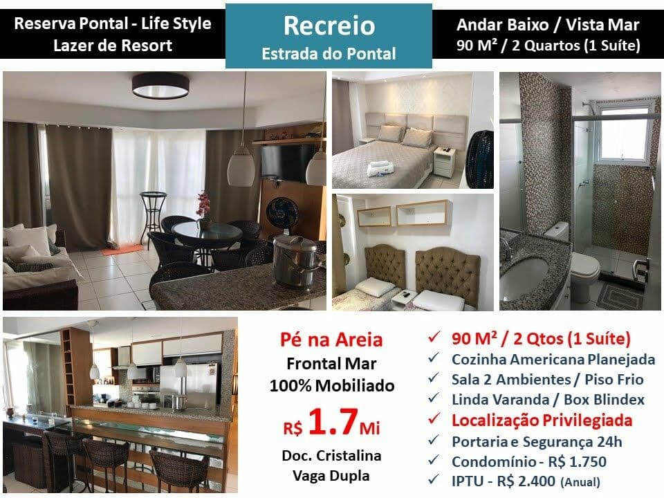 Apto Recreio Praia Reserva Pontal 90M² 2