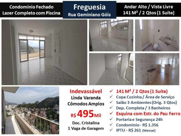 Apto JPA Freguesia Geminiano Góis 141M² 2