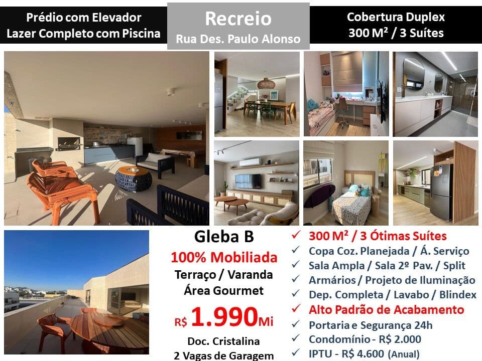 Cob Recreio Gleba B Paulo Alonso 300M²