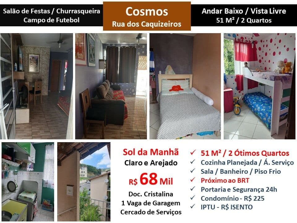 Apto Cosmos Caquizeiros 51M²