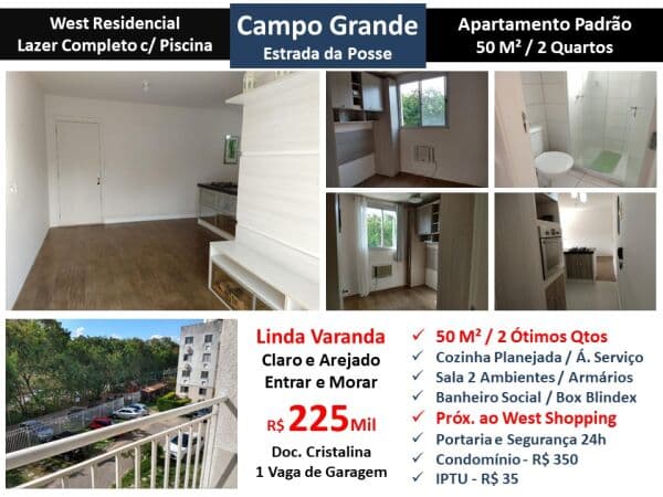 Apto Campo Grande West Residencial 50M²