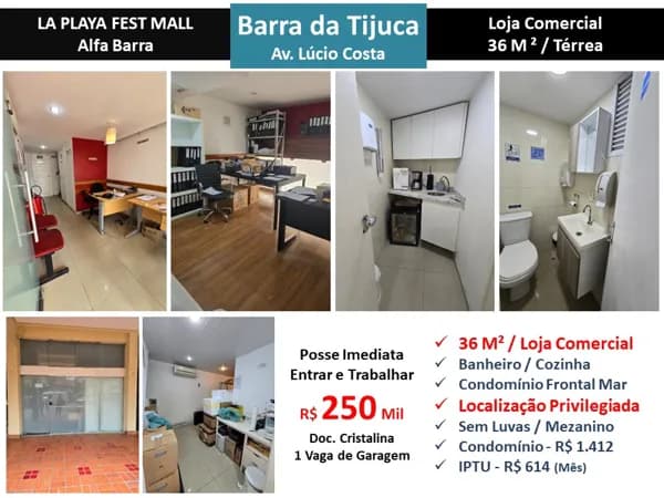 Loja Barra da Tijuca Alfa Barra LA PLAYA FEST MALL 36M²