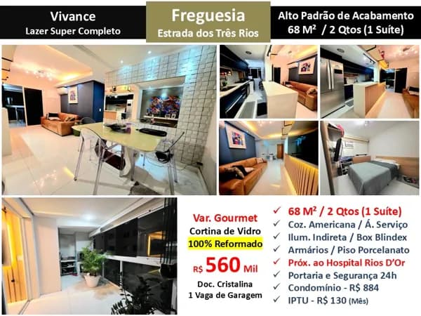 Apto JPA Freguesia Três Rios Vivance 68M²