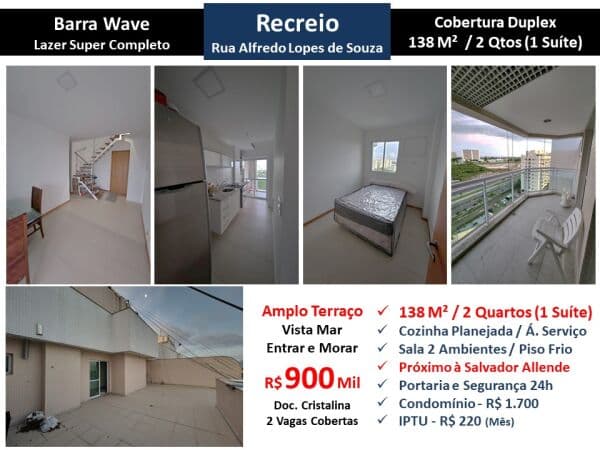 Cob Recreio Barra Wave 138M²