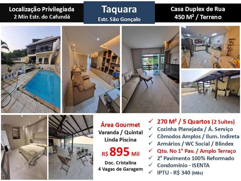 Casa JPA Taquara São Gonçalo 270M²