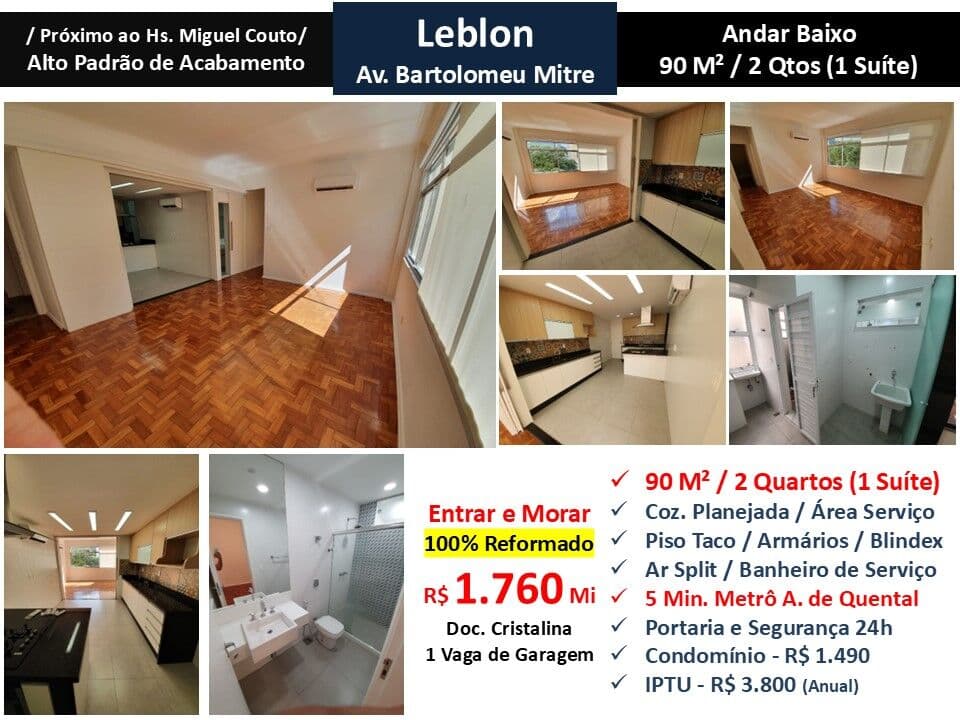Apto Leblon Bartolomeu Mitre 90M² 3