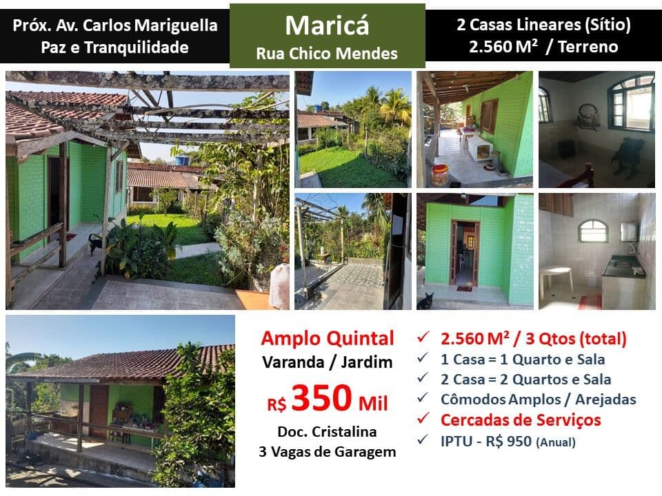 Casa Maricá Chico Mendes 2560M² Linear