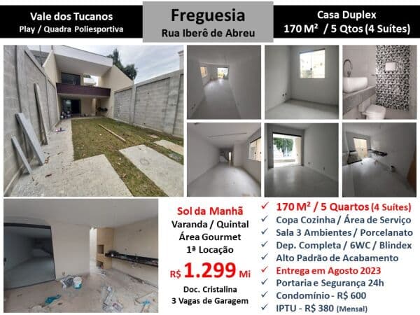 Casa JPA Freguesia Vale dos Tucanos 170M²