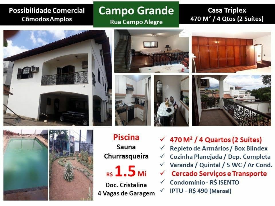 Casa Campo Grande Campo Alegre 470M²