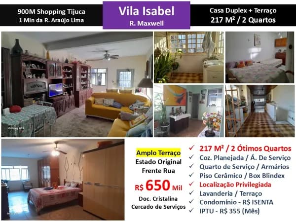 Casa Vila Isabel Maxwell 217M²