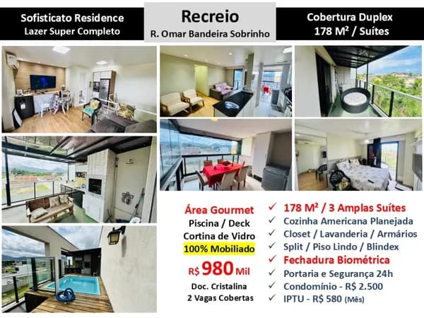 Cob Recreio Zico Sofisticato 178M²