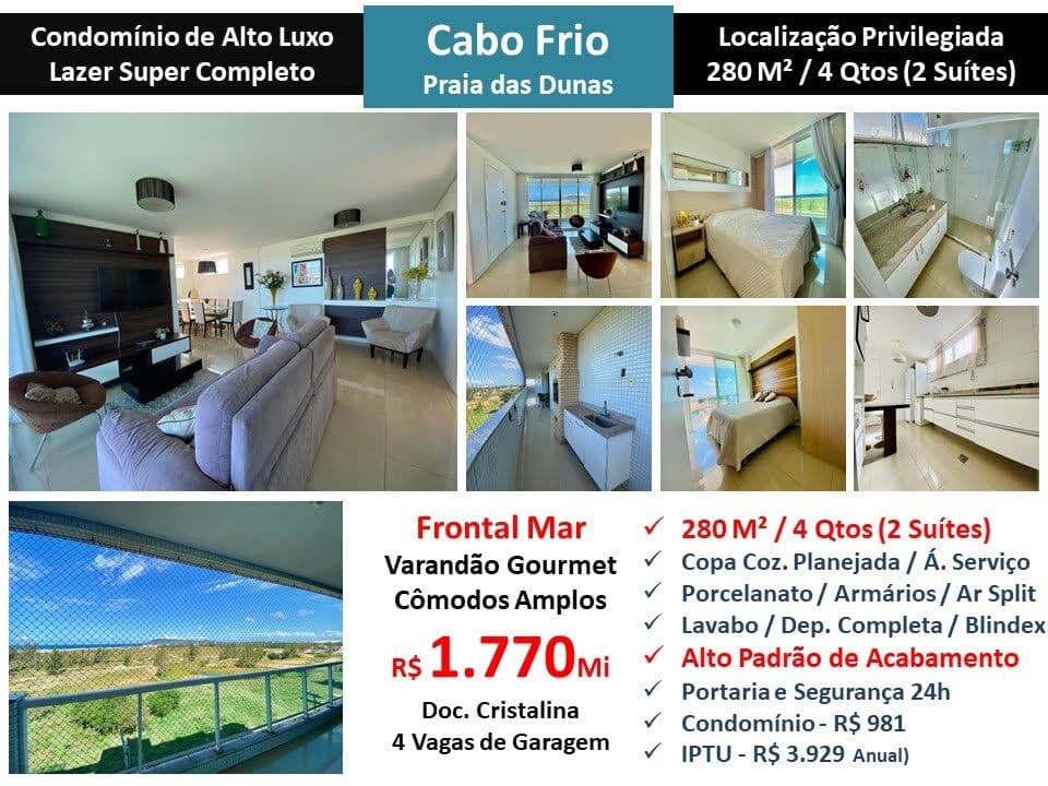 Apto Cabo Frio Dunas 280M²