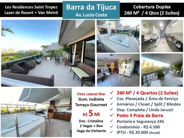 Cob Barra da Tijuca Praia Saint Tropez 260M²