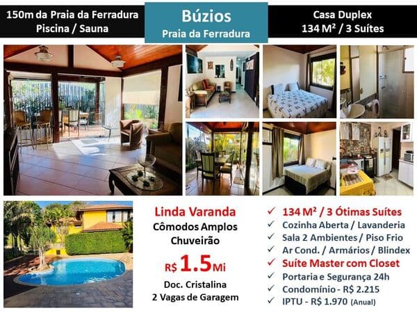 Casa Buzios Ferradura 134M²