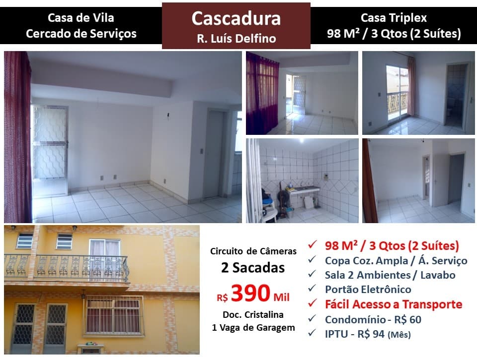 Casa Cascadura Luís Delfino 98M²