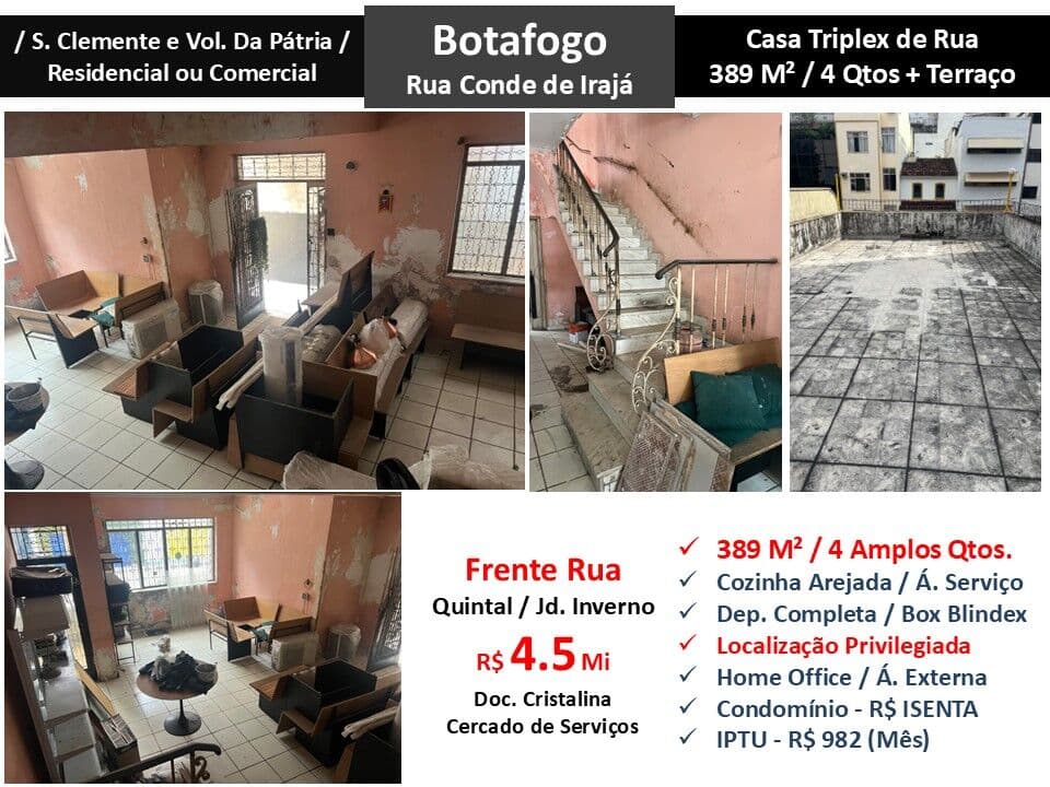 Casa Botafogo Conde de Irajá 389M²