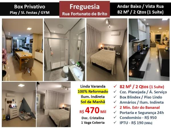 Apto JPA Freguesia Fortunato de Brito 82M² 2