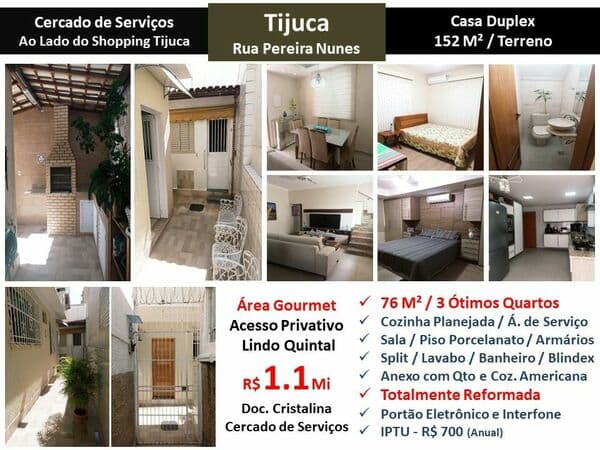 Casa Tijuca Pereira Nunes 76M²