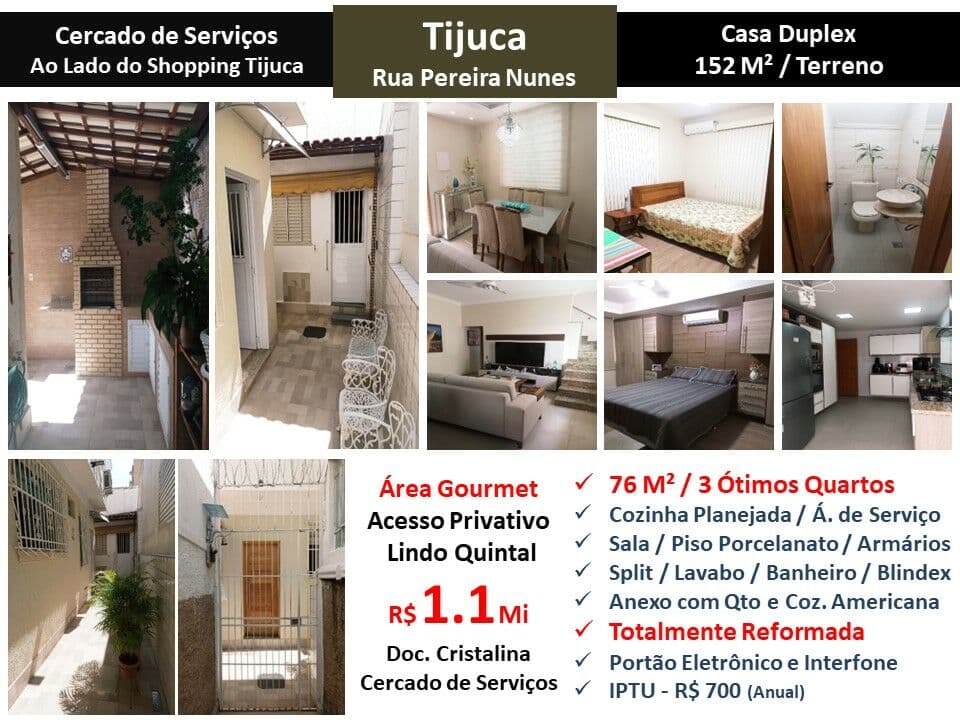 Casa Tijuca Pereira Nunes 76M²