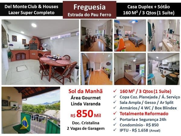 Casa JPA Freguesia Del Monte 160M²