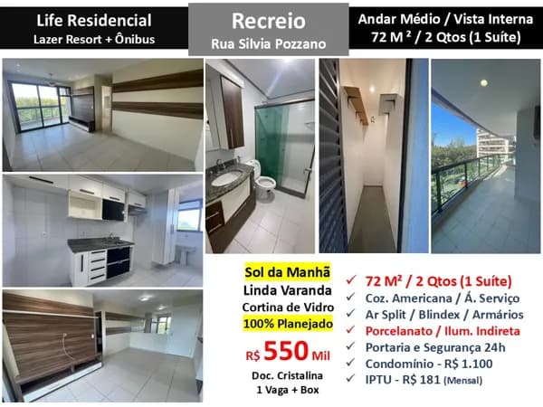 Apto Recreio Zico Life 72M²