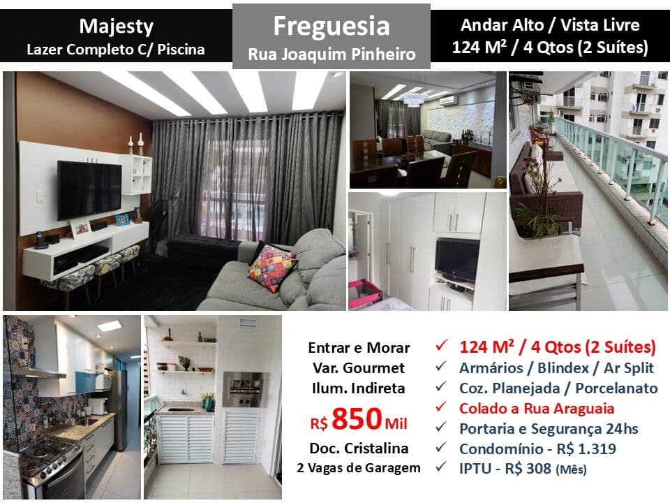 Apto JPA Freguesia Joaquim Pinheiro Majesty 124M²