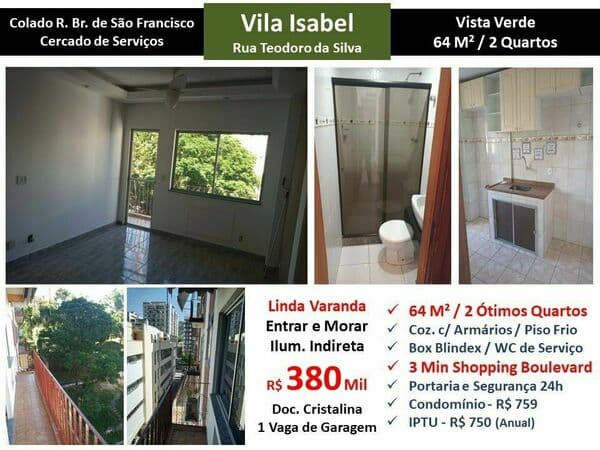 Apto Vila Isabel Teodoro da Silva 64M²