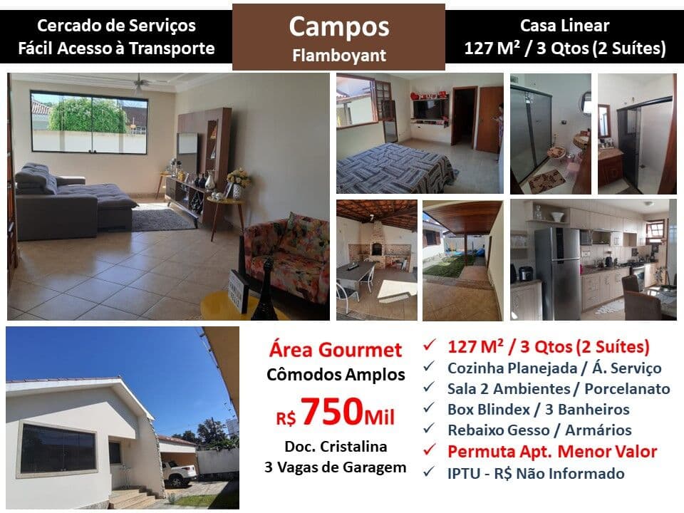 Casa Campos Flamboyant 127M² Linear