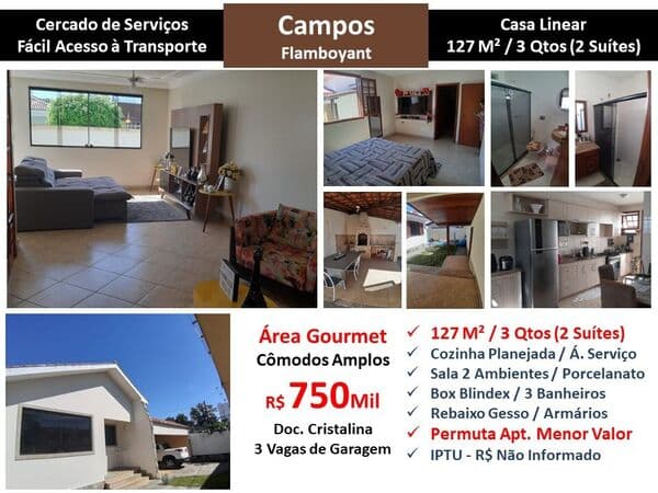 Casa Campos Flamboyant 127M² Linear