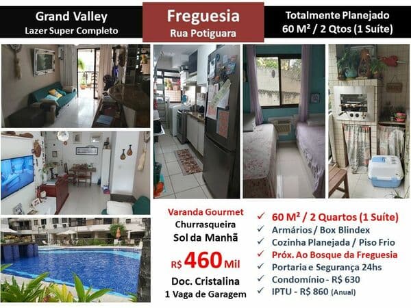 Apto JPA Freguesia Grand Valley 60M²