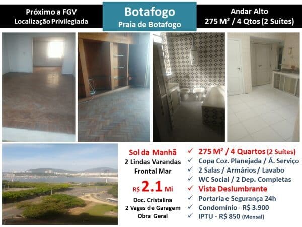 Apto Botafogo Praia 275M²