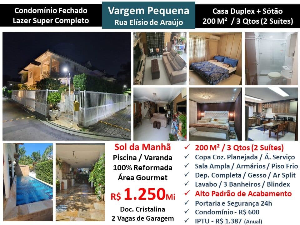Casa Vargem Pequena Elísio de Araújo 200M²