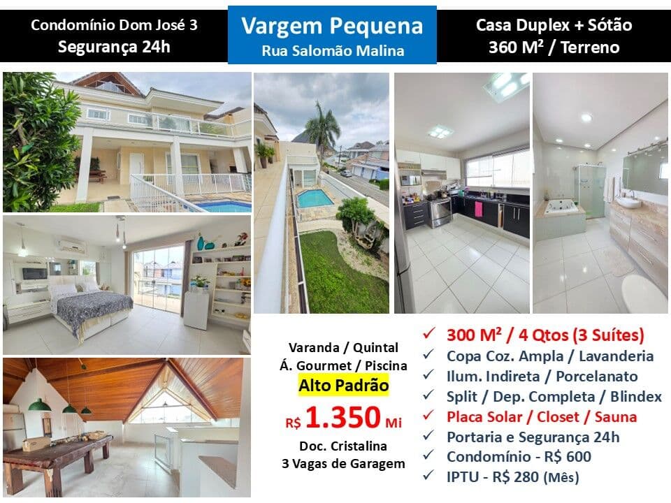Casa Vargem Pequena Dom José 3 300M² 2