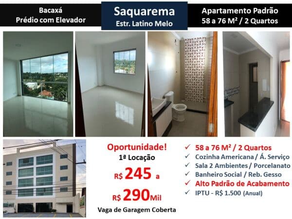 Apto Saquarema Bacaxá Latino Melo 58M²