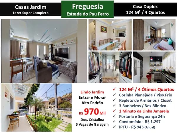 Casa JPA Freguesia Casas Jardim 124M²