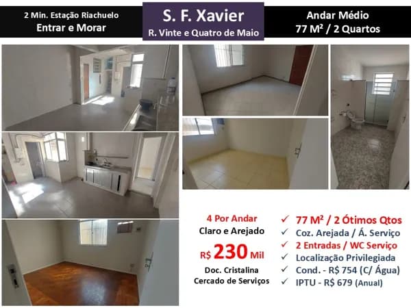 Apto S. F. Xavier Vinte e Quatro de Maio 77M²