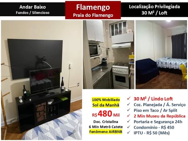 Apto Flamengo Praia 30M²