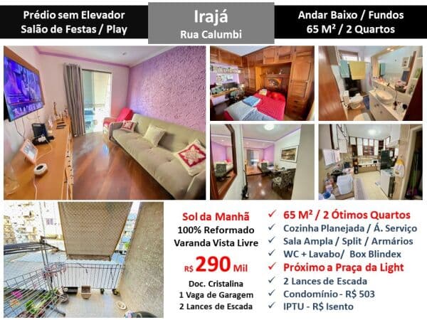 Apto Irajá Calumbi 65M²